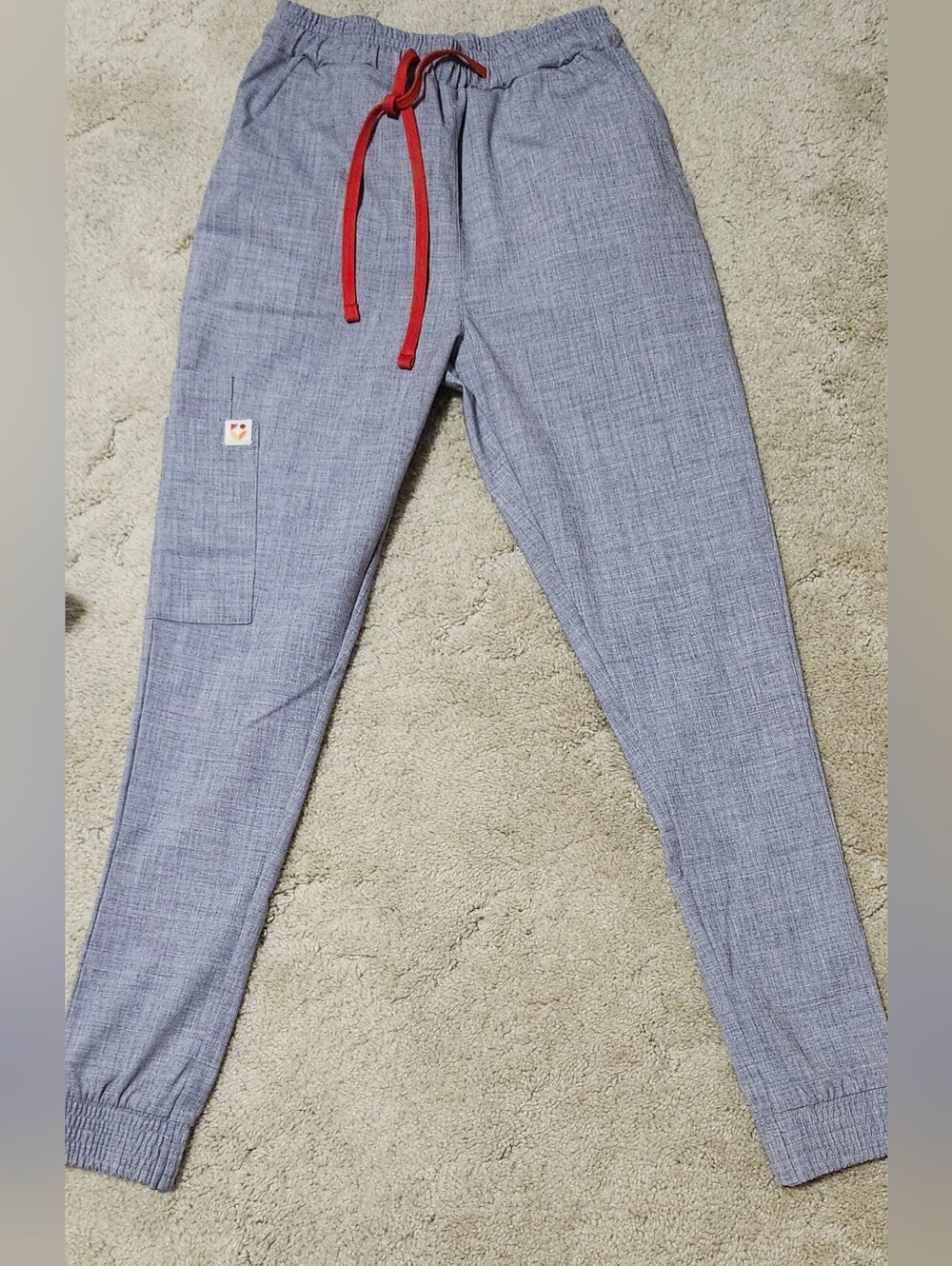 Ladies Grey Scrub Pants with Red Drawstring - Norquest College